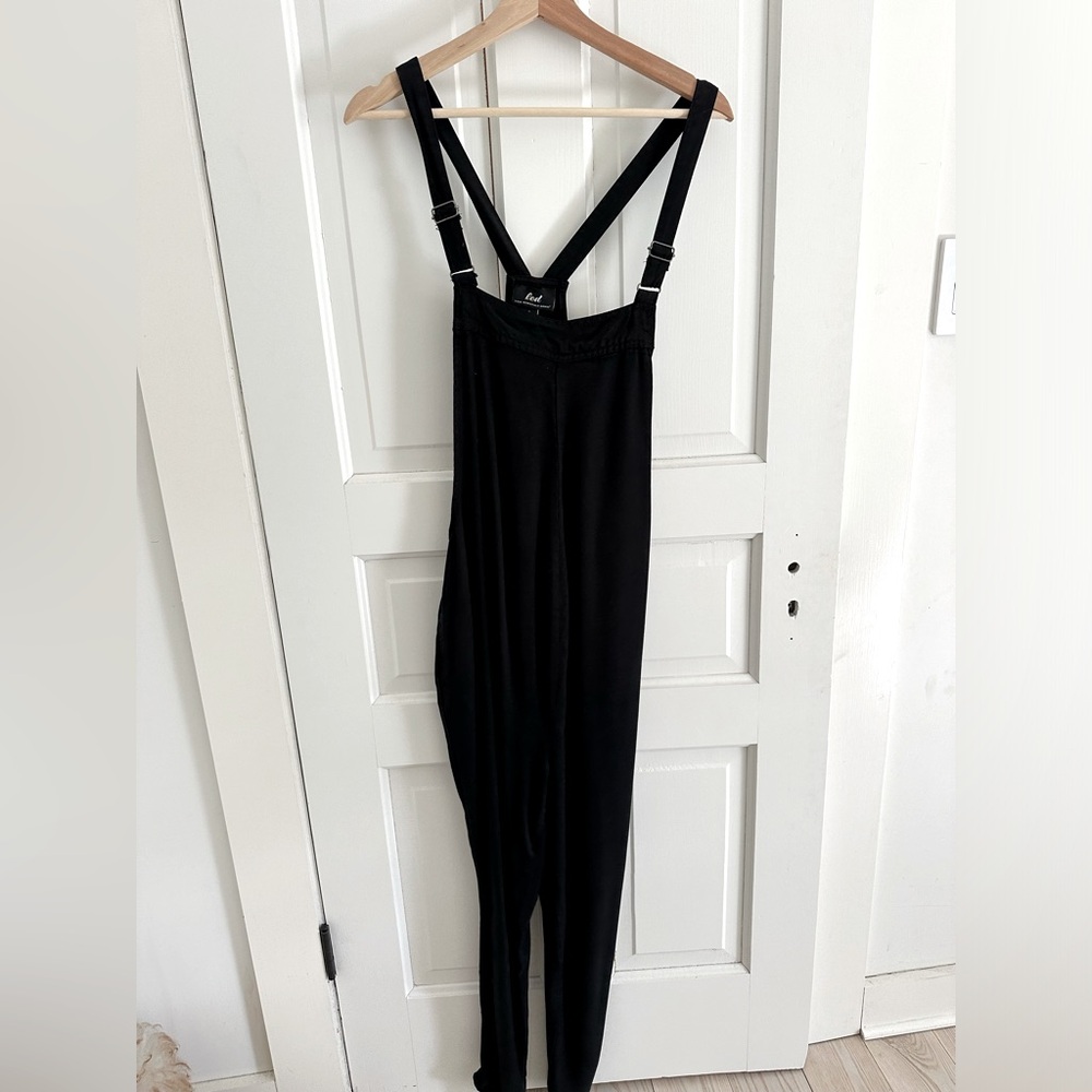 Baggy Maternity Black Overalls